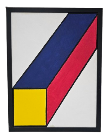 Tableau 3 Dimensions hommage Piet Mondrian à l'huile