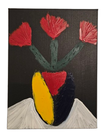 Tableau Nature Primaire huile à la spatule