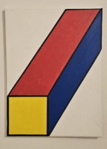 Tableau 3 Dimensions hommage Piet Mondrian à l'acrylique 